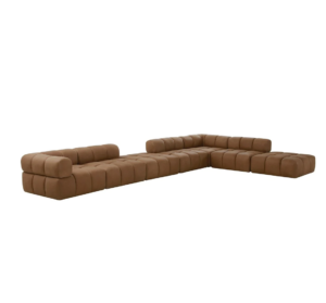 Brando Brown Leather Sectional Sofa