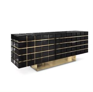 Covet Black Mirror Brass Buffet