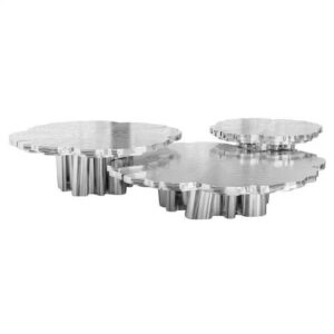 Fortuna Chrome Coffee Table Set