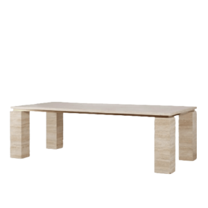 Travella Travertine Brass Dining Table 250cm