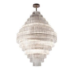 Palladium Crystal Bronze Chandelier