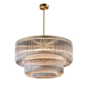 Fontaine Crystal Brass Large Chandelier
