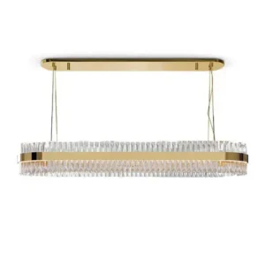 Libertine Brass Crystal Linear Large Chandelier