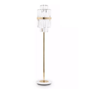 Libertine Brass Crystal Floor Lamp