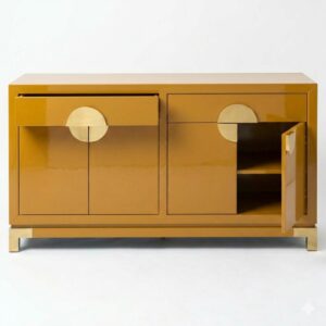 Orient Mustard Lacquer Gold Buffet