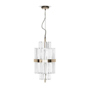 Libertine Brass Crystal Chandelier Pendant