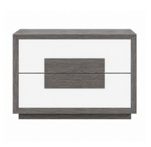 Parker Grey Oak Mirror Bedside Table