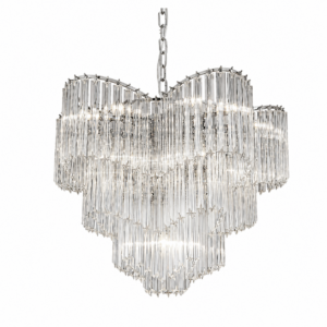 Lomani Crystal Nickel Large Chandelier