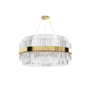 Libertine Brass Crystal Round Chandelier