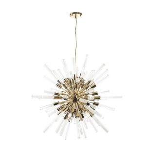Sputnik Frosted Glass Gold Chandelier