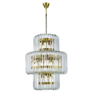 Regatta Gold Glass Large Chandelier