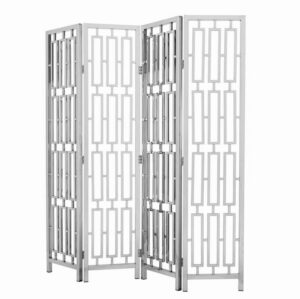 Imperial Chrome Geometric Dressing Screen