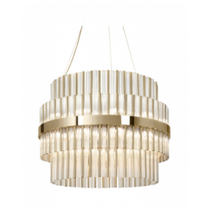 Sirocco Brass Crystal Chandelier