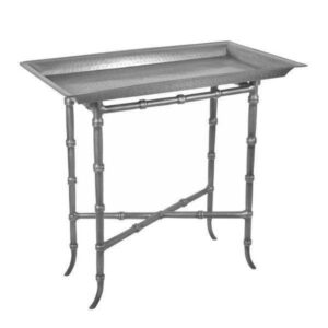 Bahama Antique Nickel Bamboo Tray Table