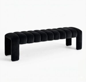 Roland Black Velvet Bench