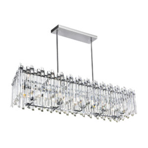 Jagger Crystal Nickel Linear Chandelier