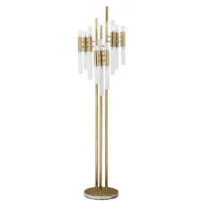 Waterfall Gold Crystal Floor Lamp