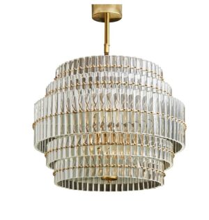 Brando Crystal Brushed Brass Chandelier