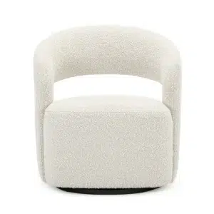 Yorker Cream Boucle Swivel Chair