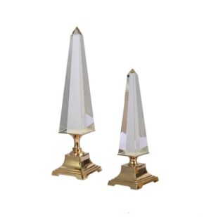 Jensen Crystal Gold Obelisk Set