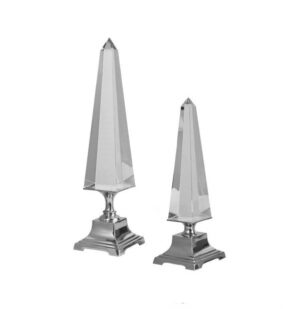Jensen Crystal Chrome Obelisk Set