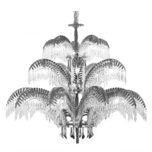 Palmier Crystal Nickel Large Chandelier