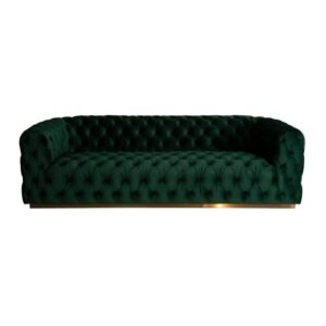 Romano Emerald Brass Sofa 245cm
