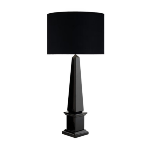 Grand Nero Marble Table Lamp with Black Shade 85cm