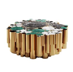 Wonderlust Brass Marble Coffee Table