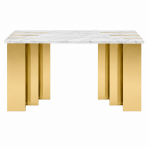 Louvre Carrara Marble Gold Console 160cm