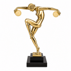 Le Verrier Brass Sculpture Lamp