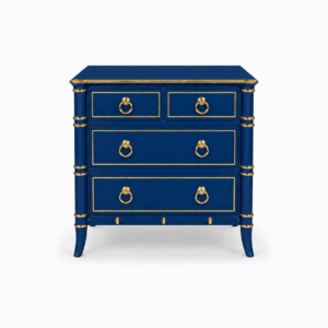 Brighton Navy Ash Gold Bedside Table