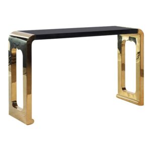 Equilibrium Black Marble Brass Console 165cm