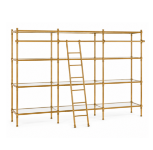 Huntington Brass Glass Etagere