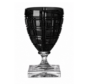 Maison Black Cut Glass Hurricane