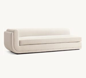 Pierson Cream Linen Right Chaise Sofa 244cm