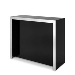 Black and silver minimalist console table