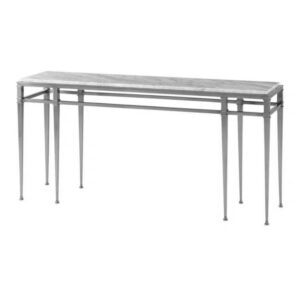 Chateau Carrara Marble Nickel Console