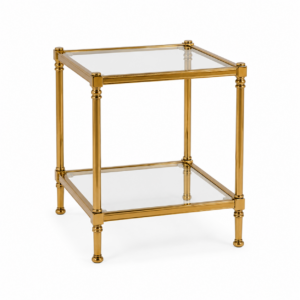 Huntington Brass Glass Sidetable