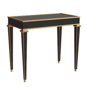 Parthenon Black Ash Gold Sidetable