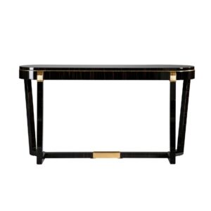 Giulietta Ebony Brass Console Table