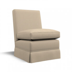 Henrietta Light Beige Velvet Skirt Chair