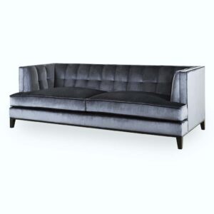 Preston Grey Velvet Sofa 195cm