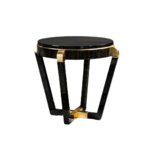 Giulietta Ebony Brass Sidetable