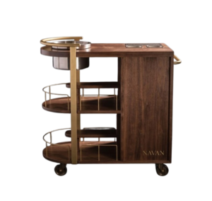 Tivo Walnut Cocktail Restaurant Trolley
