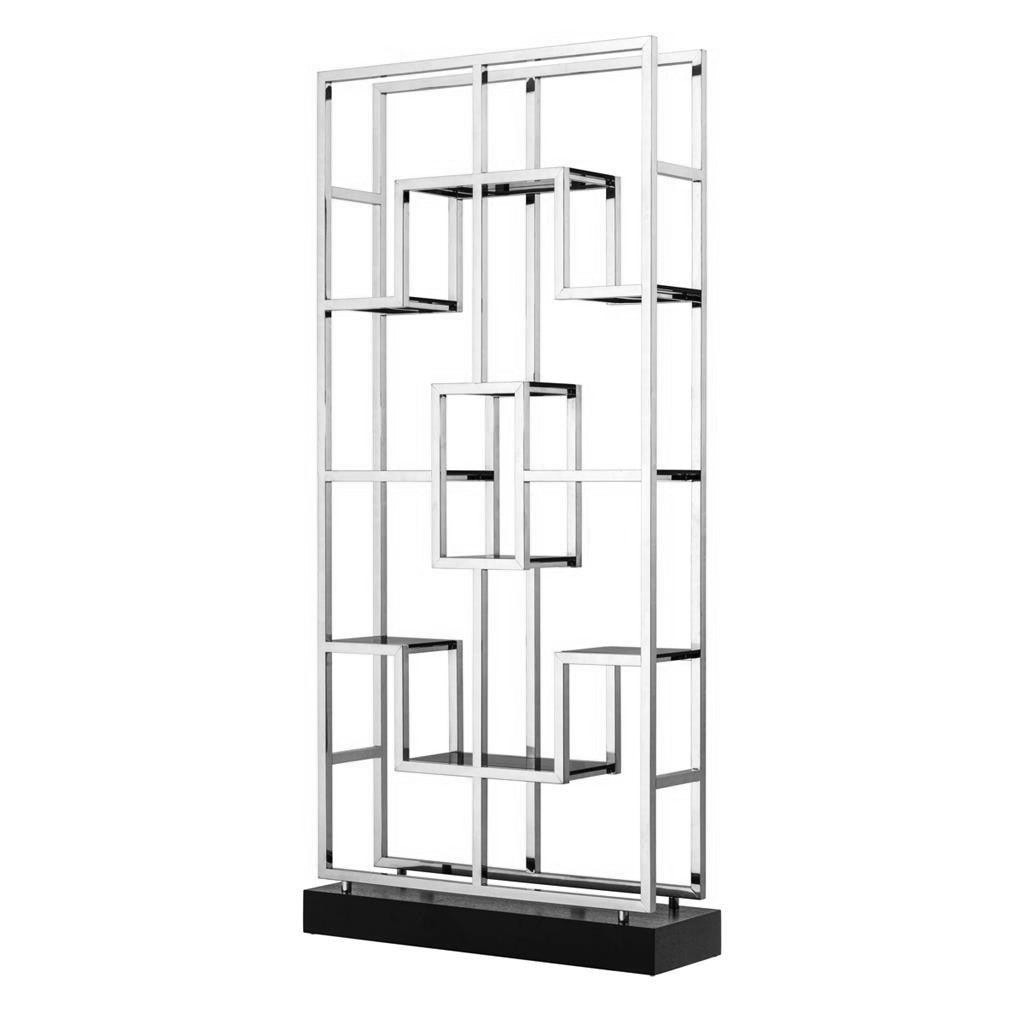 Lagonda Chrome Smoked Glass Etagere