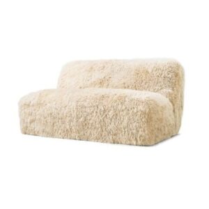 Serene Beige Sheepskin Modular Small Sofa