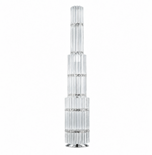 Murano Crystal Nickel Floor Lamp 180cm