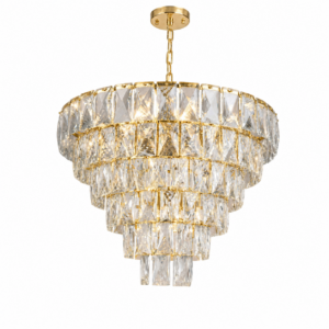 Radiance Crystal Brass Large Chandelier