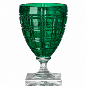 Maison Emerald Cut Glass Hurricane